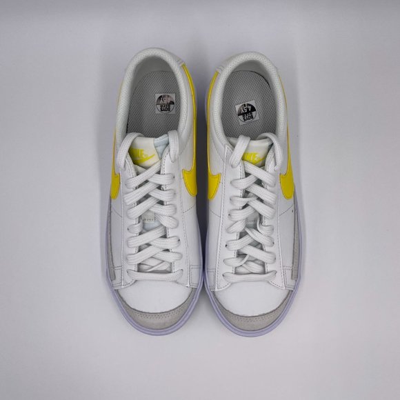 Nike Blazer Low ' 77 White / Yellow Womens Shoes - Picture 5 of 8